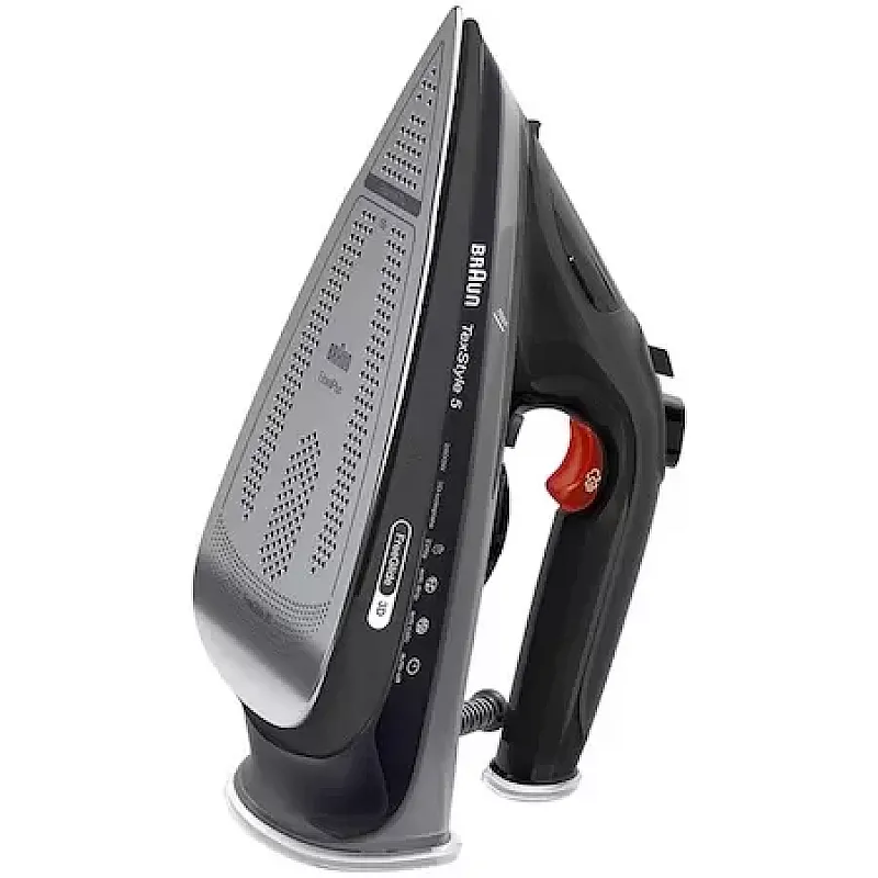 Fier de calcat Braun TexStyle 5 SI5088BK, 2800 W, abur variabil 50g/min, jet de abur 220g/min, rezervor 300 ml, tehnologie FreeGlide 3D, talpa EloxalPlus, Negru