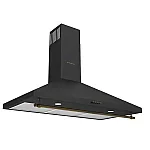 Hota decorativa cu design rustic Tosca Turbo 90 cm Studio Casa, Putere de absorbtie 648 m3/h, Negru