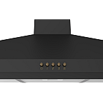 Hota decorativa cu design rustic Tosca Turbo 90 cm Studio Casa, Putere de absorbtie 648 m3/h, Negru