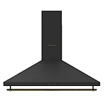 Hota decorativa cu design rustic Tosca Turbo 90 cm Studio Casa, Putere de absorbtie 648 m3/h, Negru