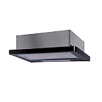 Pachet  incorporabil cuptor electric, plita gaz si hota telescopica front sticla neagra,  City Black Studio Casa, 56 l, Clasa energetica A, 6 functii, 4 arzatoare gaz, Negru