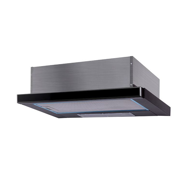 Pachet  incorporabil cuptor electric, plita gaz si hota telescopica front sticla neagra,  City Black Studio Casa, 56 l, Clasa energetica A, 6 functii, 4 arzatoare gaz, Negru