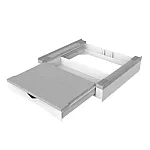 Kit de suprapunere universal pentru suprapunerea masinii de spalat si a uscatorului+ sertar retractabil cu spatiu de depozitare, Meliconi