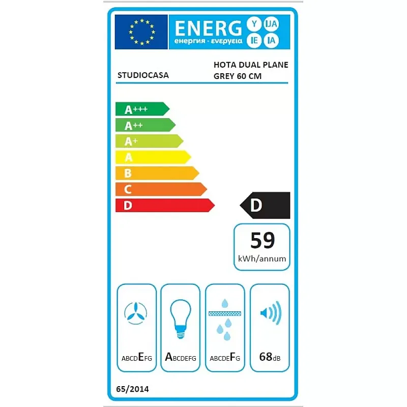 Pachet incorporabil Studio Casa Plane Elegance Aqua Cooking, Cuptor electric sticla gri, Plita gaz 70 cm sticla gri, Hota decorativa sticla gri, 10 functii, Grill, Rotisor, Coacere asistata cu abur, Sticla gri / Inox