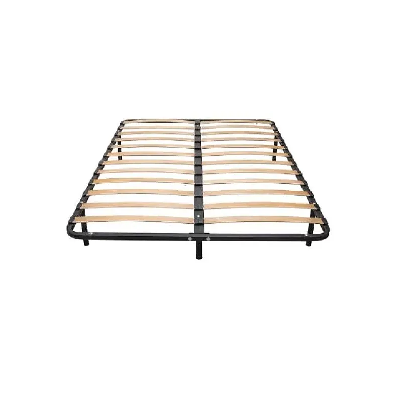 Somiera metalica fixa, cu 6 picioare, lamele fag 160 x 200 cm