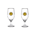 Set 2 Pahare de Bere Save Water Drink Beer, Cerve, Sticla decorata, 400 ml