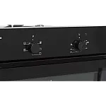 Pachet  incorporabil cuptor electric, plita gaz si hota telescopica front sticla neagra,  City Black Studio Casa, 56 l, Clasa energetica A, 6 functii, 4 arzatoare gaz, Negru
