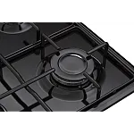 Pachet  incorporabil cuptor electric, plita gaz si hota telescopica front sticla neagra,  City Black Studio Casa, 56 l, Clasa energetica A, 6 functii, 4 arzatoare gaz, Negru
