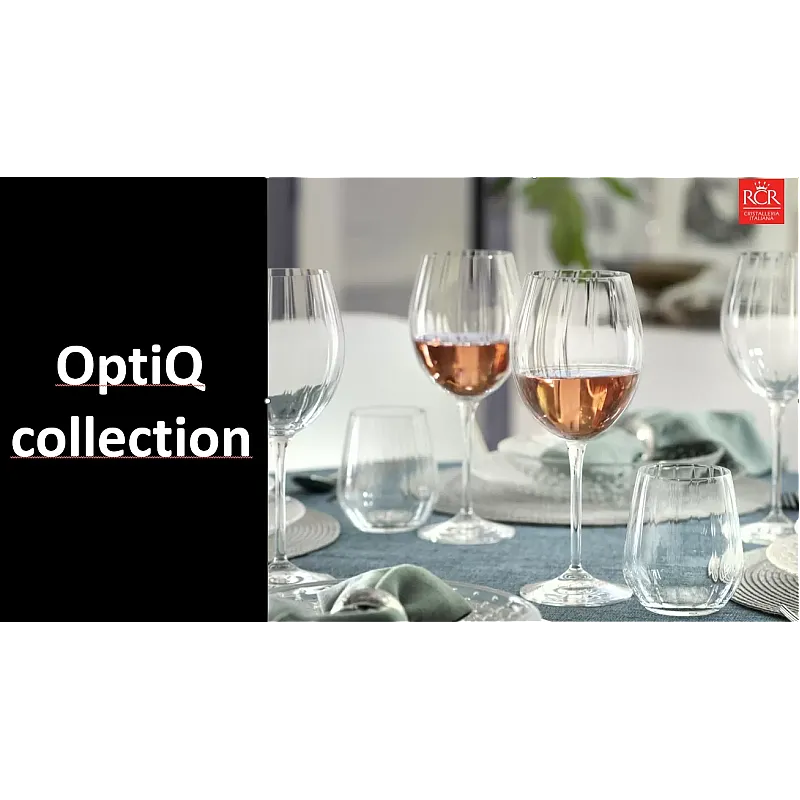 Set 6 pahare vin alb cu picior OPTIQ,450 ml, RCR