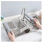 Cos multifunctional din oțel inoxidabil pentru uscat vase de bucătărie, legume, Studio Casa, 47.5cm x 22.5cm - Studiocasa.ro