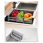 Cos multifunctional din oțel inoxidabil pentru uscat vase de bucătărie, legume, Studio Casa, 47.5cm x 22.5cm - Studiocasa.ro