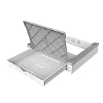 Kit de suprapunere universal pentru suprapunerea masinii de spalat si a uscatorului+ sertar retractabil cu spatiu de depozitare, Meliconi