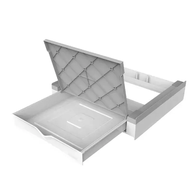 Kit de suprapunere universal pentru suprapunerea masinii de spalat si a uscatorului+ sertar retractabil cu spatiu de depozitare, Meliconi