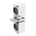 Kit de suprapunere universal pentru suprapunerea masinii de spalat si a uscatorului+ sertar retractabil cu spatiu de depozitare, Meliconi