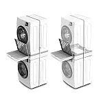 Kit de suprapunere universal pentru suprapunerea masinii de spalat si a uscatorului+ sertar retractabil cu spatiu de depozitare, Meliconi