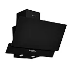 Pachet aragaz clasic 4 arzatoare gaz Studio Casa Glam Marco si, Cuptor gaz, 57 x 57 cm, Rotisor, Ventilator, Grill gaz, Aprindere electrica, Gratare fonta, Negru, Hota decorativa sticla neagra - Studiocasa.ro