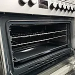 Pachet Aragaz gaz  90 cm Nando Graphite Grey Studio Casa, 5 zone de gatit, Gaz, Wok, Cuptor gaz,  Rotisor, Timer digital, Grill electric, Gratar fonta,  Aprindere electrica, Clasa energetica A, Gri + Hota ST2196 Inox - Studiocasa.ro