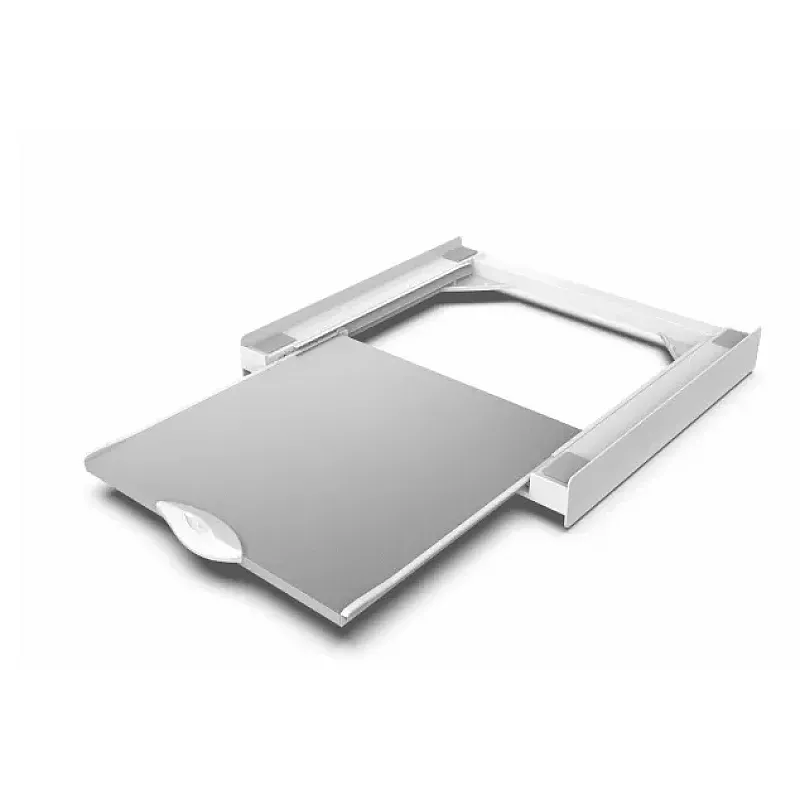 Kit universal de suprapunere a masinii de spalat si a uscatorului de rufe + suport retractabil, Meliconi, TORRE GREEN, Meliconi