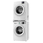 Kit universal de suprapunere a masinii de spalat si a uscatorului de rufe + suport retractabil, Meliconi, TORRE GREEN, Meliconi