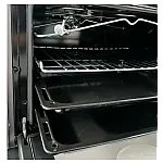 Aragaz Studio Casa Scala Graphite Grey 60 cm, 4 arzatoare gaz, Grill electric, Rotisor, Gratare fonta, Aprindere electrica, Clasa energetica A, Gri