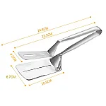 Cleste multifunctional pentru alimente, Studio Casa, Otel Inoxidabil,  pentru friptură, alimente, pâine, carne, grătar, instrument de gătit