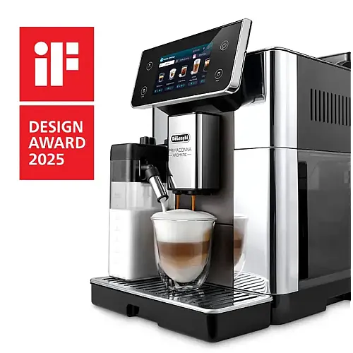 Espressor automat De'Longhi PrimaDonna Aromatic ECAM630.75.TSM, 1450 W, 35 tipuri de bauturi, 19 bari Tehnologie LatteCrema Hot & LatteCrema Cool, Metal titan