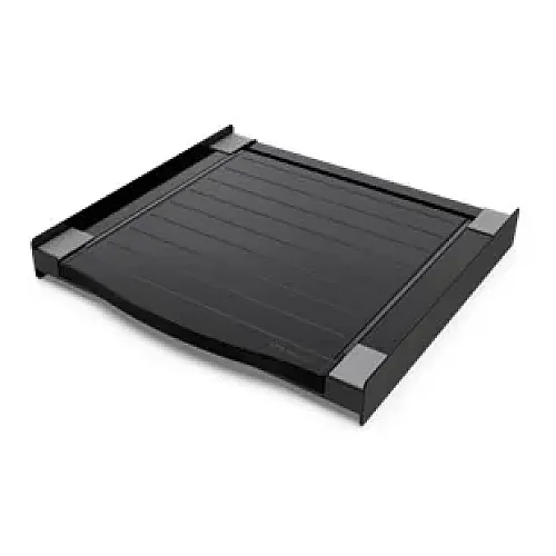 Kit universal de suprapunere a masinii de spalat si a uscatorului de rufe + suport retractabil, Meliconi. Torre Black
