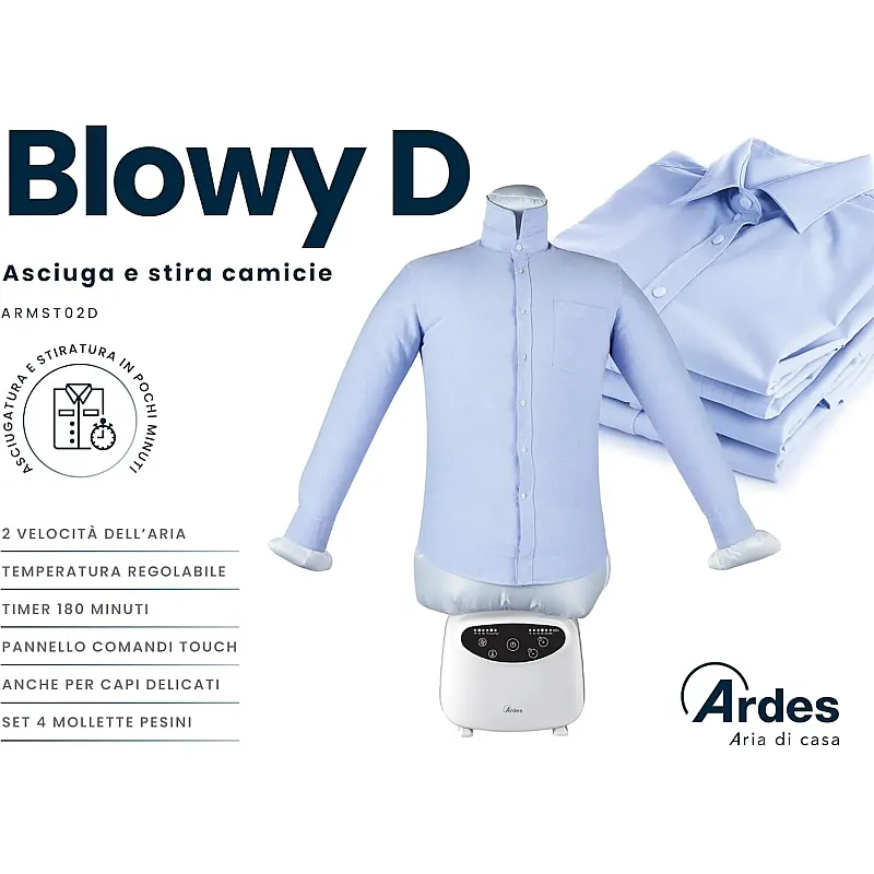 Aparat pentru uscat si calcat ARMST02D, fier de călcat vertical, uscător 2 în 1, 1400w,  Ardes - Studiocasa.ro