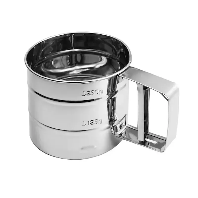Cana cu sita pentru cernut faina, zahar pudra, cacao, Salvinelli Far11, Diametru 11 cm, Inox 18-10 - Studiocasa.ro