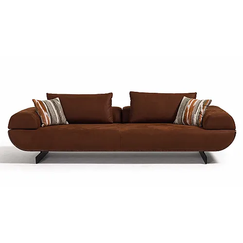 Canapea Venice 3 locuri cu spatar reglabil, Studio Casa, Maro ciocolatiu