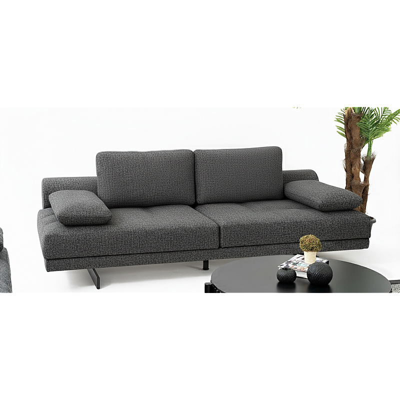 Canapea modulara extensibila premium Oscar, cu mecanism reglabil pentru sezut si brate, 240 × 105 × 80 cm, neagra - Studiocasa.ro