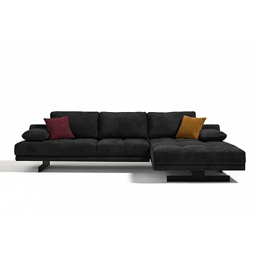 Coltar premium Angel Black, cu mecanism modular, 110 × 320 x 200 cm, negru inchis