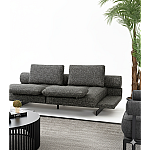 Canapea modulara extensibila premium Oscar, cu mecanism reglabil pentru sezut si brate, 240 × 105 × 80 cm, neagra - Studiocasa.ro