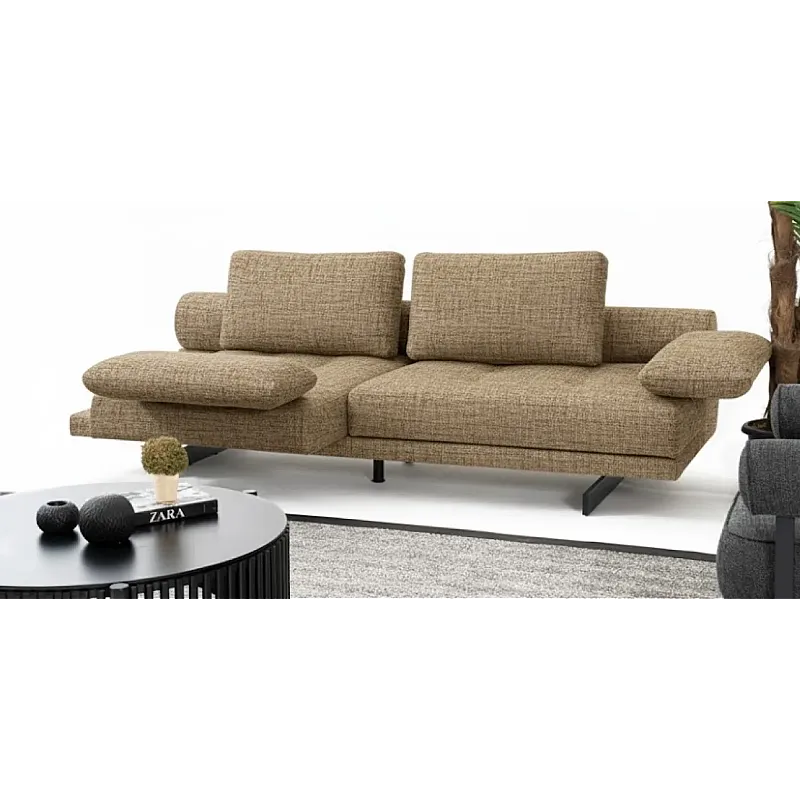 Canapea modulara extensibila premium Palermo, cu mecanism reglabil pentru sezut si brate, 240 × 105 × 80 cm, bej - Studiocasa.ro