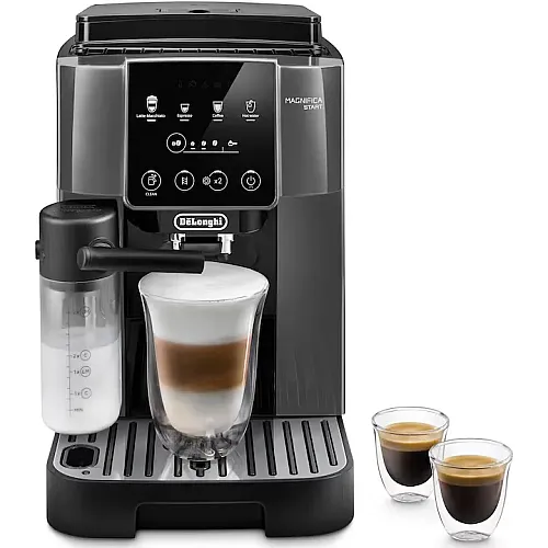 Espressor automat De’Longhi Magnifica Start Milk Ecam 223.61.GB, 1,8l, 15 Bar, 5 tipuri de bauturi, 1450W, Negru/gri