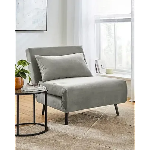 Fotoliu extensibil fold-out, stofa gri, (dimensiuni 106*195*15cm ), SMART LIVING STUDIO CASA