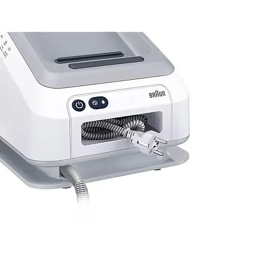Statie de calcat Braun CareStyle 7 IS7262GY, 2700W, 7.5 bari, abur variabil 150g/min, jet de abur 510g/min, rezervor detasabil 2L, tehnologie iCare, tehnologie FreeGlide, talpa EloxalPlus, sistem Ultimate FastClean, oprire automata, gri