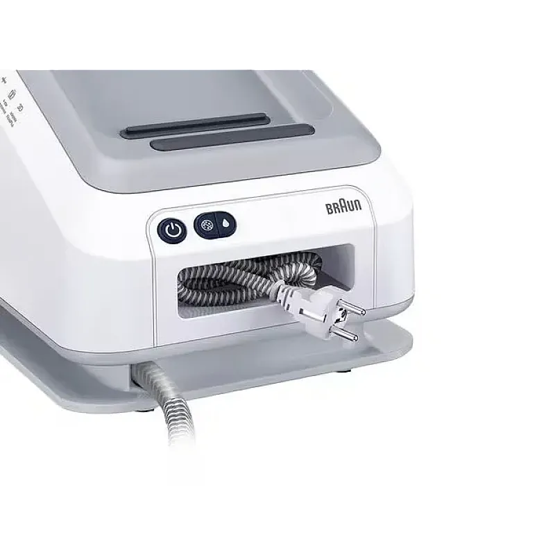 Statie de calcat Braun CareStyle 7 IS7262GY, 2700W, 7.5 bari, abur variabil 150g/min, jet de abur 510g/min, rezervor detasabil 2L, tehnologie iCare, tehnologie FreeGlide, talpa EloxalPlus, sistem Ultimate FastClean, oprire automata, gri - Studiocasa.ro