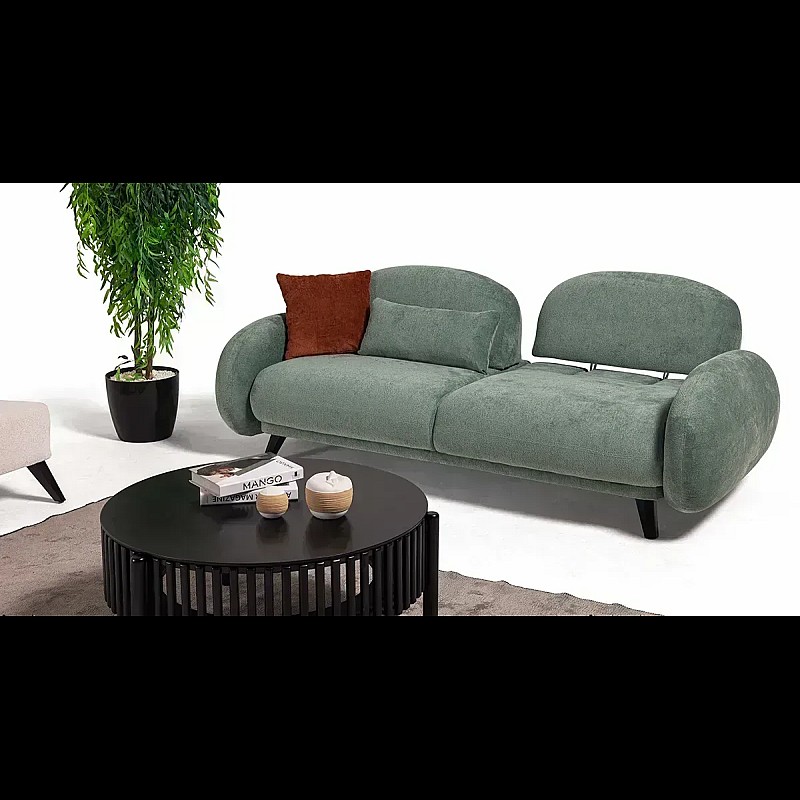 Canapea Keops 3 locuri cu spatar reglabil, Menta - Studiocasa.ro