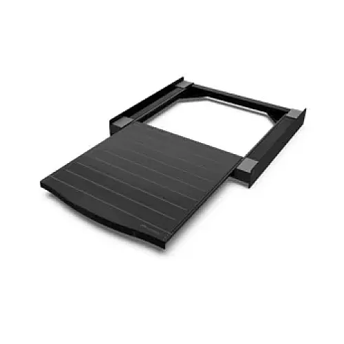Kit universal de suprapunere a masinii de spalat si a uscatorului de rufe + suport retractabil, Meliconi. Torre Black
