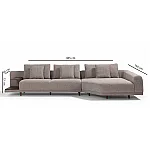 Coltar Lima 4 locuri cu masuta incorporata, Studio Casa, Bej - Studiocasa.ro