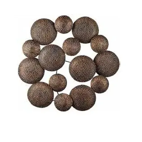 Panou metalic decorativ perete 3D, Deco Art, 80 cm, Maro