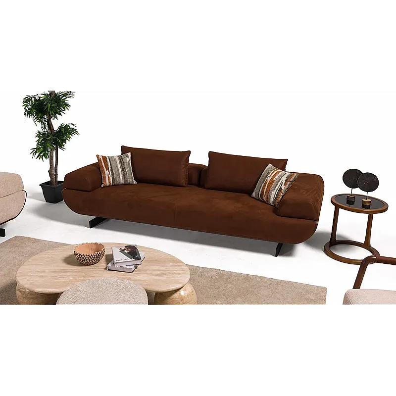 Canapea Venice 3 locuri cu spatar reglabil, Studioa Casa, Maro ciocolatiu - Studiocasa.ro