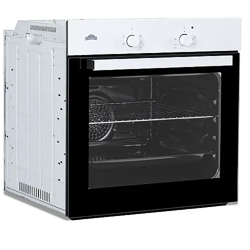 Pachet cuptor incorporabil electric și plită gaz Nuova Cucina White Star, 60 cm, alb, 5 funcții, ventilator