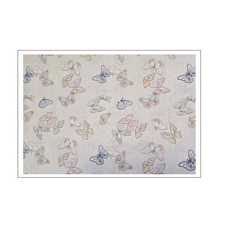 Cearceaf de pat cu elastic 2 persoane 160x200+25 cm Studio Casa-Butterfly Bumbac