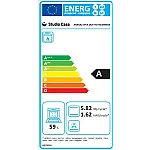Aragaz mixt 4 arzatoare gaz, 2 cuptoare: Cuptor electric + Cuptor gaz, 60x60cm, Studio Casa  VIVA DUETTO 60/60 INOX cm, Aprindere electrica, Inox/ Sticla neagra - Studiocasa.ro