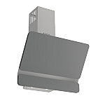 Hota decorativa Studio Casa Dual Plane Grey, 60 cm, 1 Motor Tubo, Putere de absorbtie 400 m3/h, Metal si sticla gri