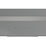 Hota decorativa Studio Casa Dual Plane Grey, 60 cm, 1 Motor Tubo, Putere de absorbtie 400 m3/h, Metal si sticla gri