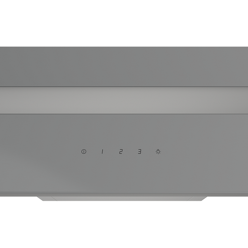 Hota decorativa Studio Casa Dual Plane Grey, 60 cm, 1 Motor Tubo, Putere de absorbtie 400 m3/h, Metal si sticla gri