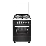 Pachet Aragaz clasic 4 arzatoare gaz Studio Casa Marco Cuptor gaz, 57 x 57 cm si Hota clasica 60 cm, 2 motoare, Rotisor, Ventilator, Grill gaz, Aprindere electrica, Gratare fonta, Negru - Studiocasa.ro